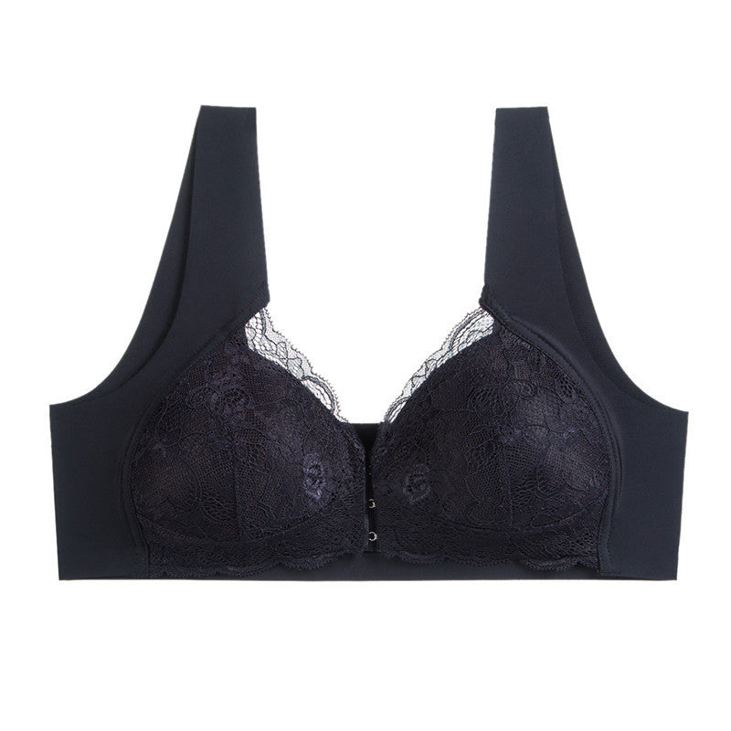 Temptation hot girl lace steel ring tube top slim sexy underwear - Black / S