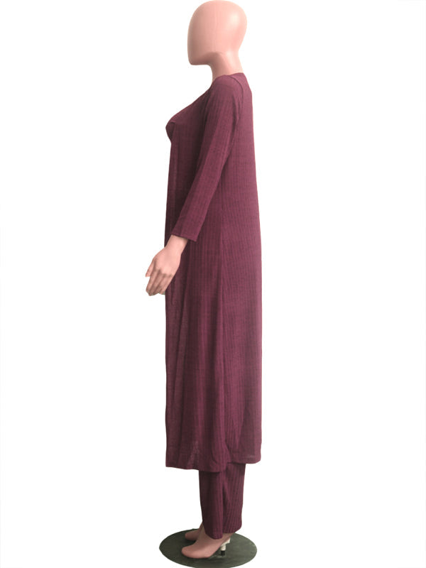 Women’S Autumn And Winter Fashion Sexy Pit Strip Set