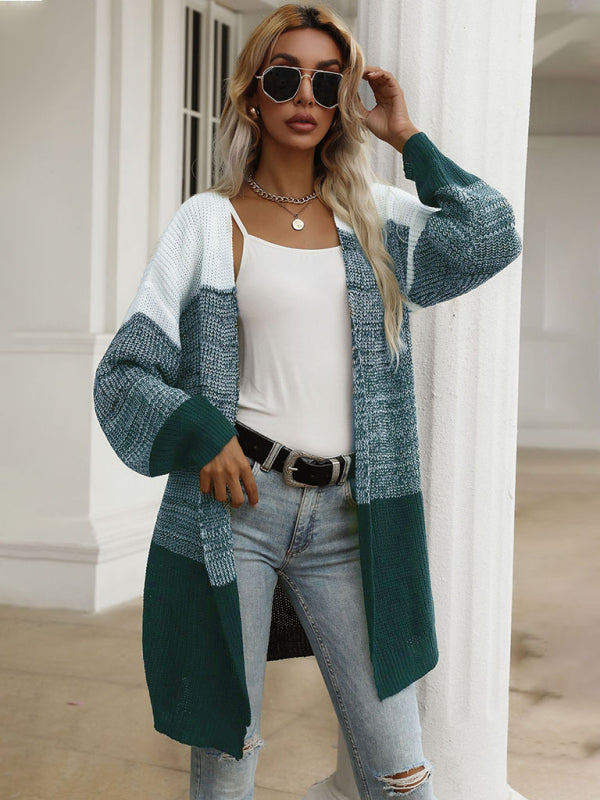 Women’s Black And White Contrast Sweater Cardigan - Black / S