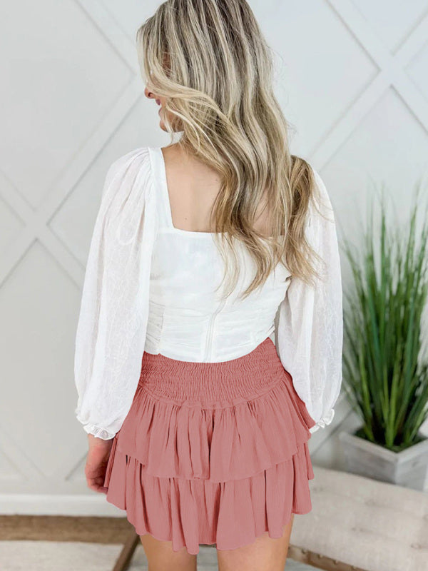 Women’s Casual Fashion All-Match Cake Short Skirt