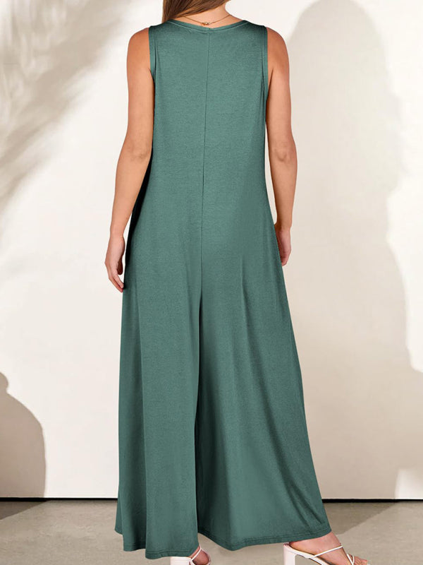 Women’s casual pocket thin jumpsuit