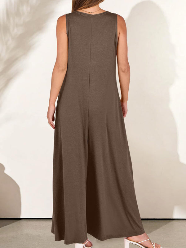 Women’s casual pocket thin jumpsuit