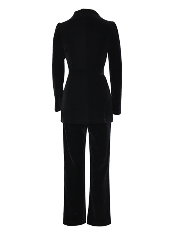 Women’s Chic Tailored Long Sleeve Blazer Set
