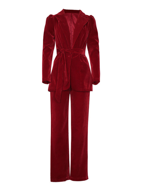 Women’s Chic Tailored Long Sleeve Blazer Set