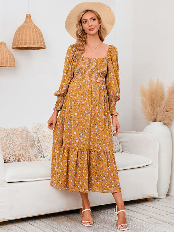Women’s chiffon dress small floral dresses
