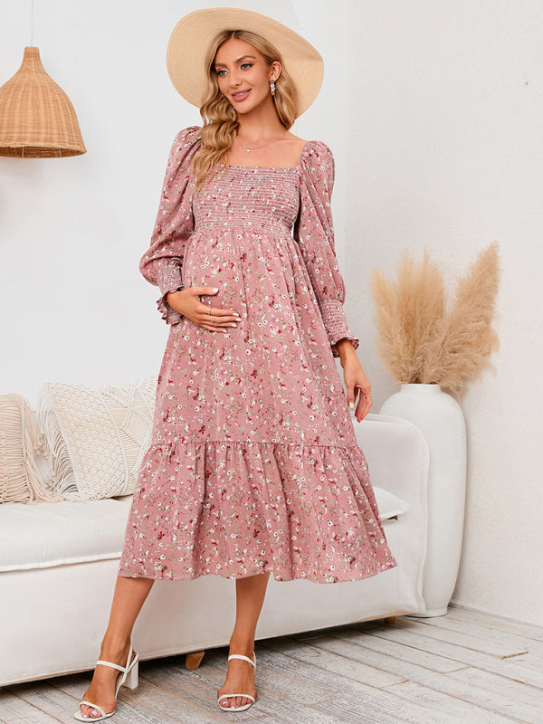Women’s chiffon dress small floral dresses - Pink / S