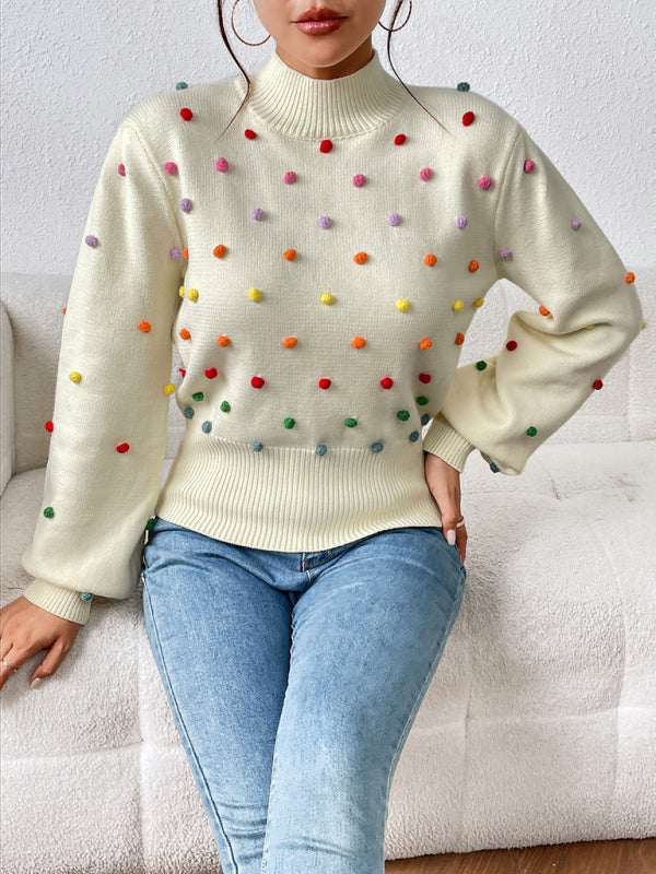 Women’s Color Beaded Women’s Knitwear Women’s Fashion Sweater - Cracker khaki / S