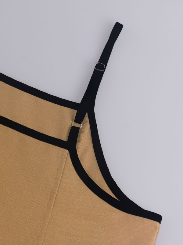 Women’s Fashion Casual Suspender Dress with Pockets
