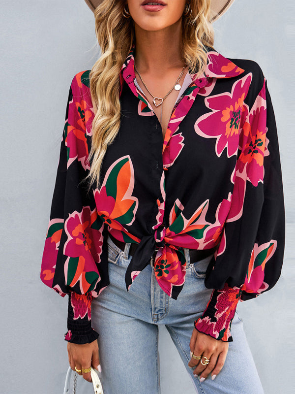 Women’s fashion commuter long sleeve versatile Shirt Top