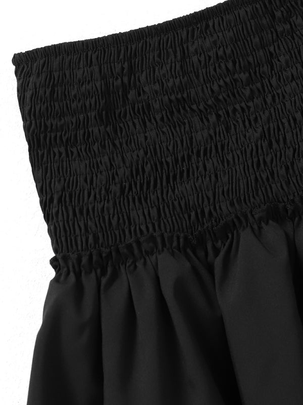 Women’s Fashion Ruffled Floral Half-length Pleated Skirt