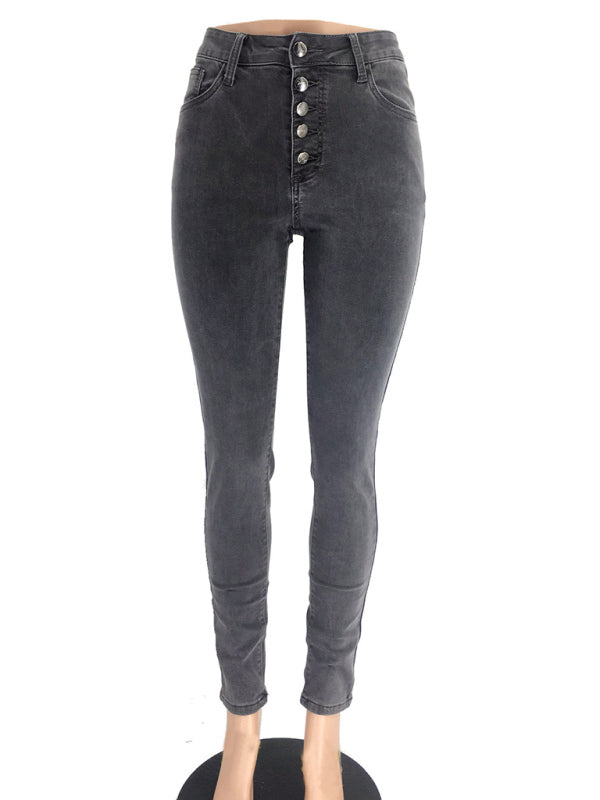 Women’s Fashion Versatile High Waist High Elastic Hip Lift Jeans