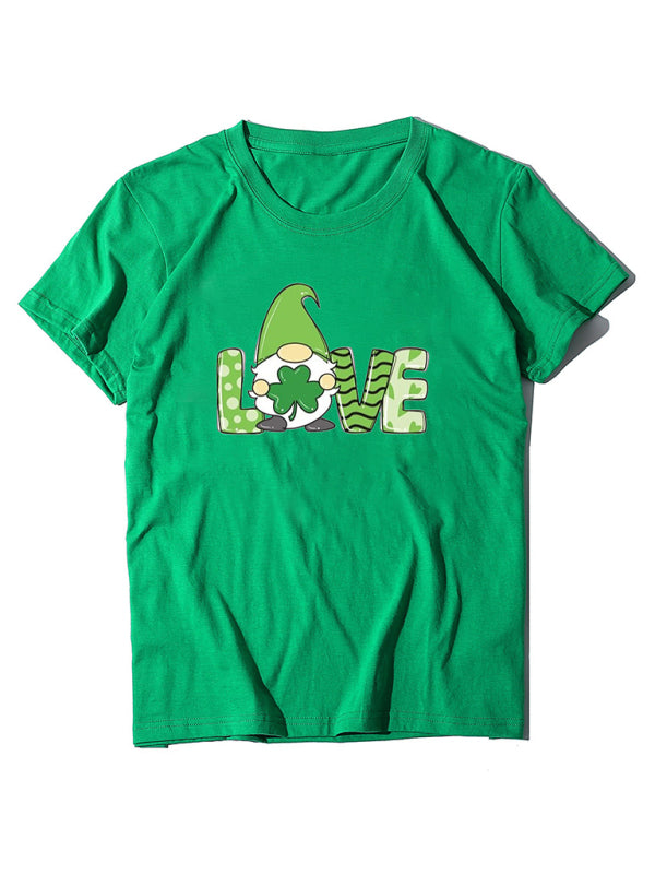 Women’s Festive Shamrock Graphic Tee - Grass green / XS