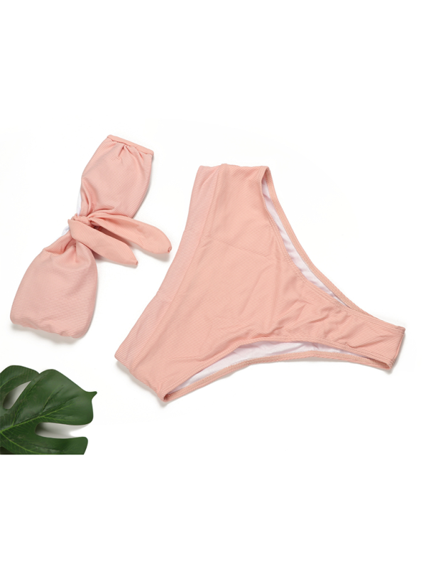 Women’s high waist bikini tube top swimsuit