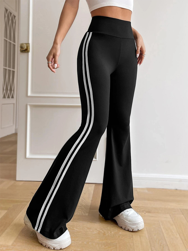 Women’s high waist drape wide leg straight bootcut trousers casual pants - White / S