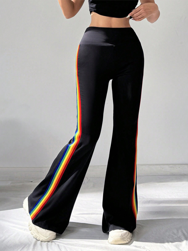Women’s high waist drape wide leg straight bootcut trousers casual pants
