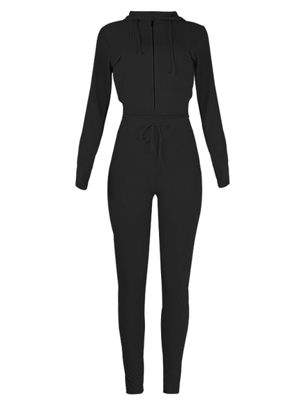 Women’s Knit Hooded Two-Piece Jogger Set