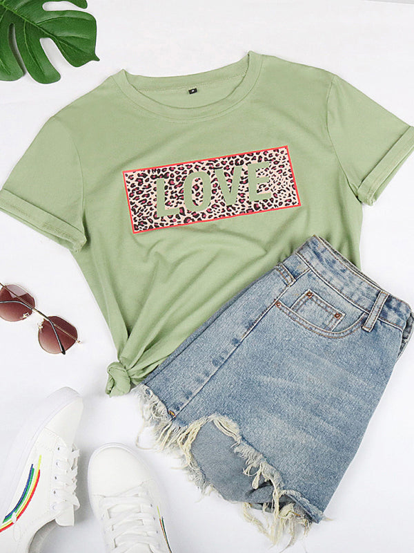 Women’s Leopard Print LOVE Graphic Tee