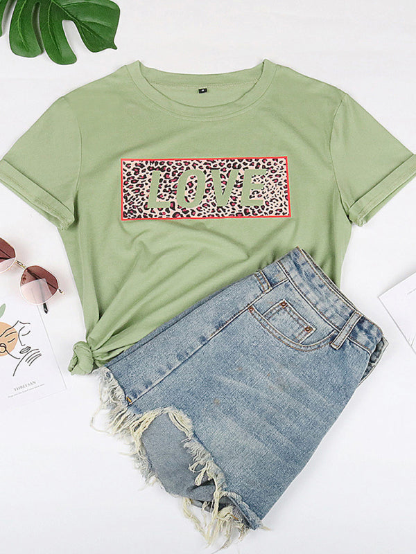 Women’s Leopard Print LOVE Graphic Tee