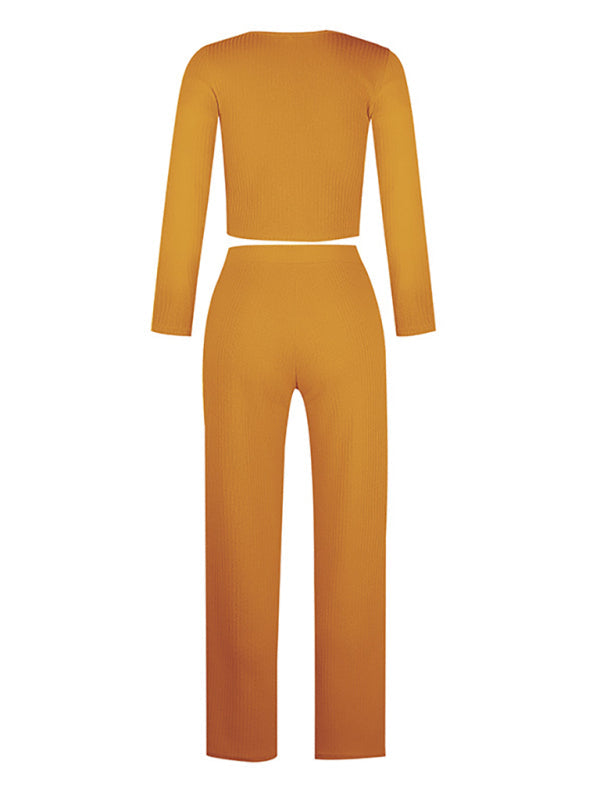 Women’s Long Sleeve Cardigan Slim Button Casual Suit