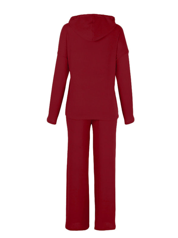 Women’s Long Sleeve Loose Hooded Casual Suit