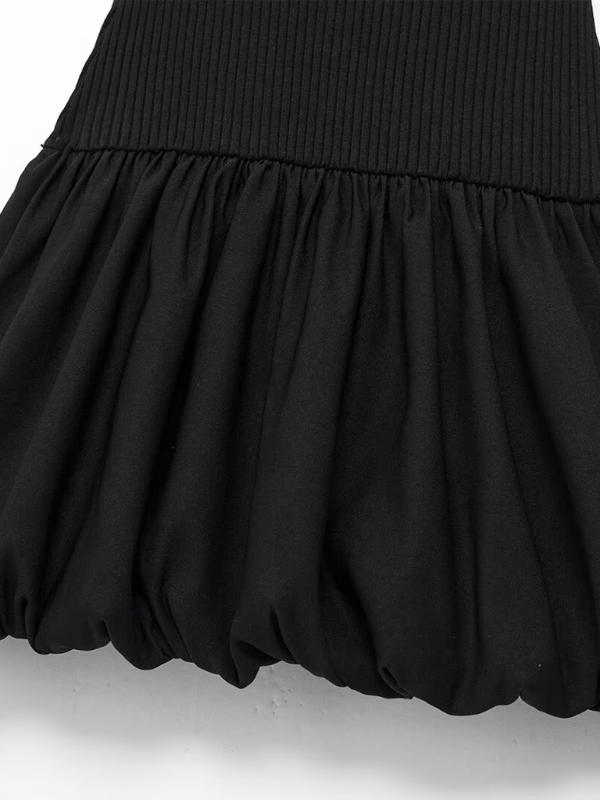 Women’s New Casual Sleeveless Balloon Fit Ribbed Dress