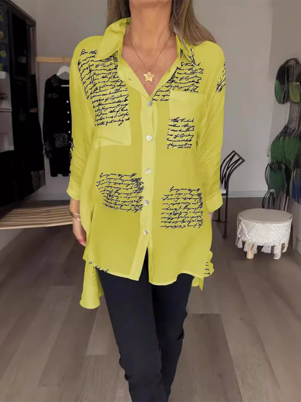 Women’s New Fashion Letter Printed Shirt