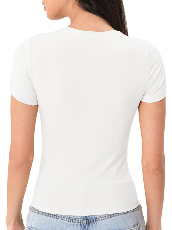 Women’s new street style sexy navel-baring short-sleeved T-shirt