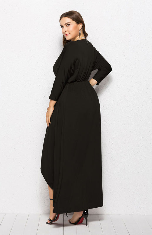 Women’s Plus Size Solid Deep V Dress