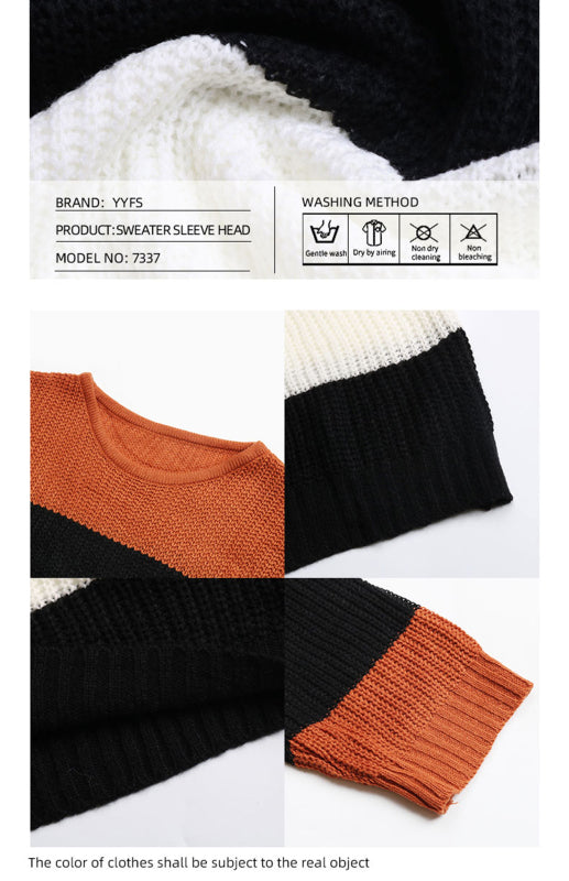Women's pullover fashion trendy women's sweater top - Closther