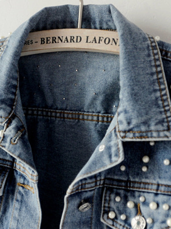 Women’s Self-Design Sleeveless Denim Jacket