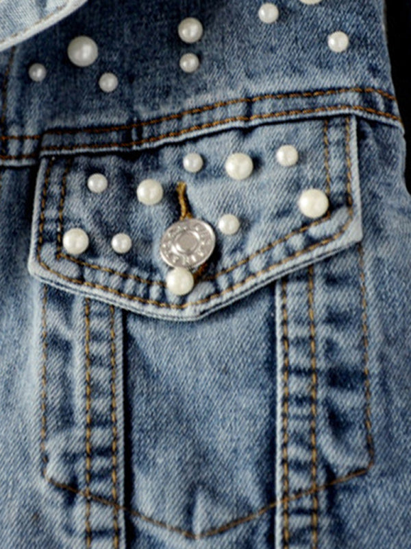 Women’s Self-Design Sleeveless Denim Jacket