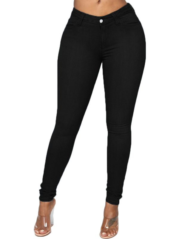 Women’s Skinny Jeans Pencil Pants - Black / S