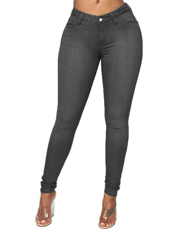 Women’s Skinny Jeans Pencil Pants - Grey / S