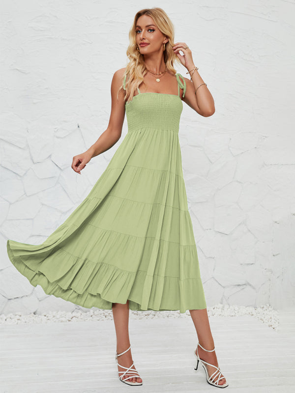 Women’s sleeveless hottie long suspender dress