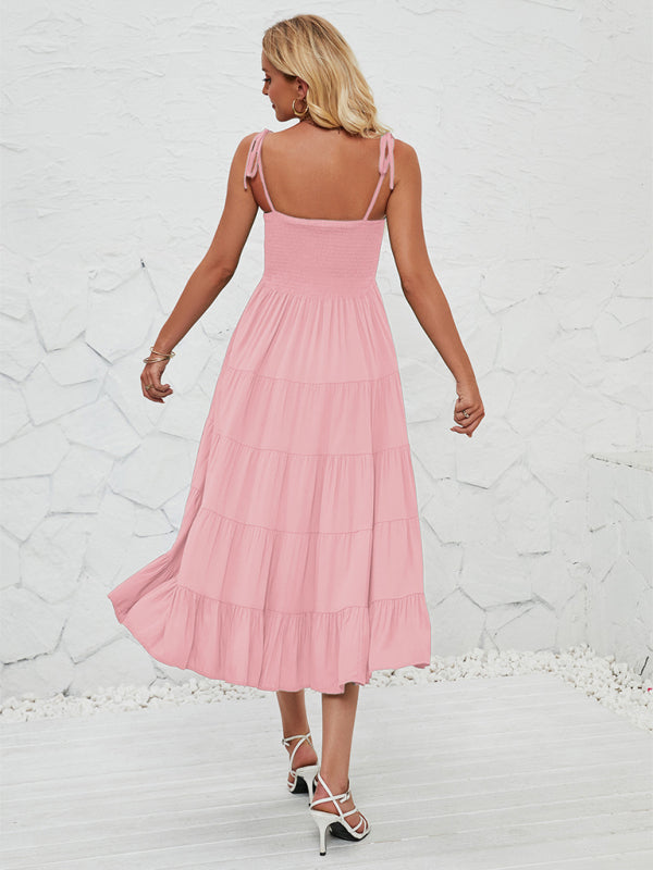 Women’s sleeveless hottie long suspender dress
