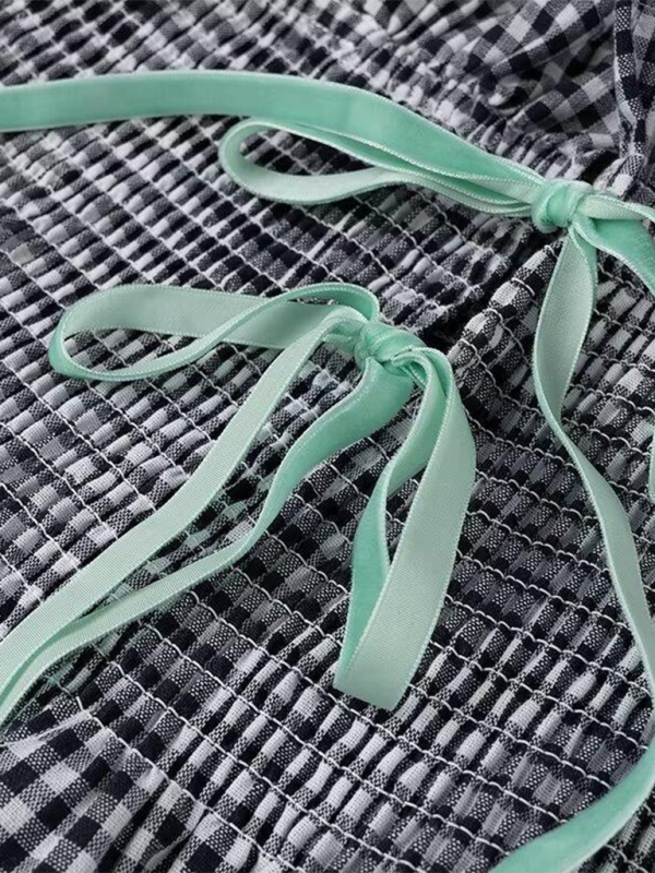 Women’s Street Fashion Plaid Strap Top