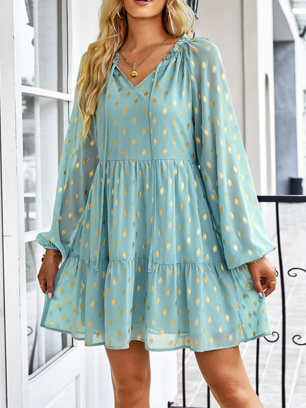 Women’s temperament elegant waist slim dress