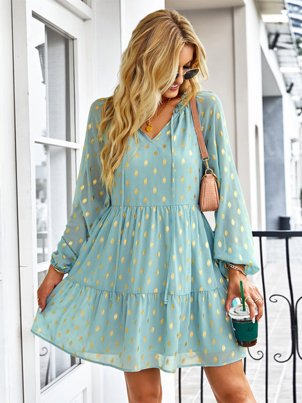 Women’s temperament elegant waist slim dress