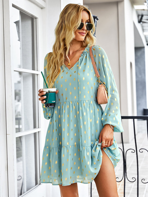 Women’s temperament elegant waist slim dress