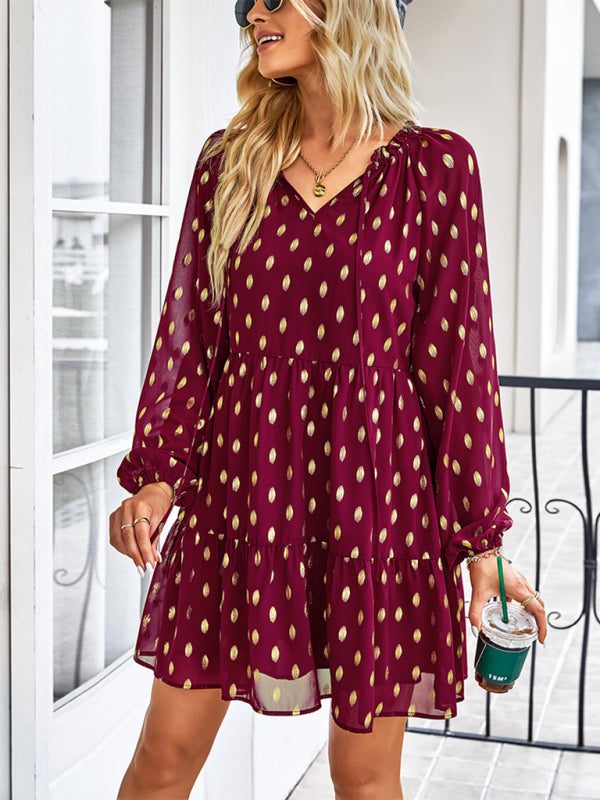 Women’s temperament elegant waist slim dress