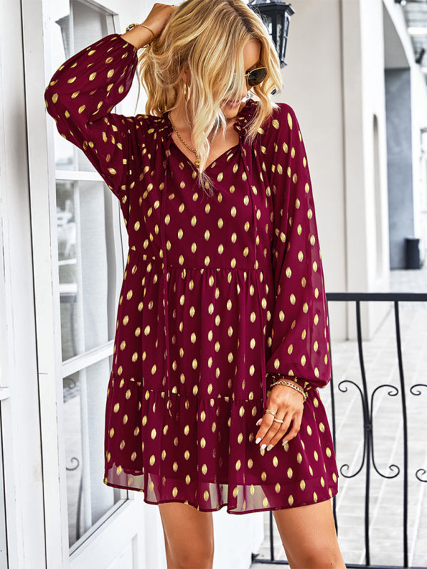 Women’s temperament elegant waist slim dress