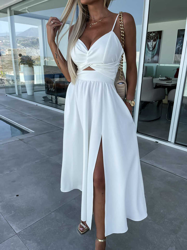 Women's Woven Sexy Suspender Fashion Ladies Dress Dress - Closther
