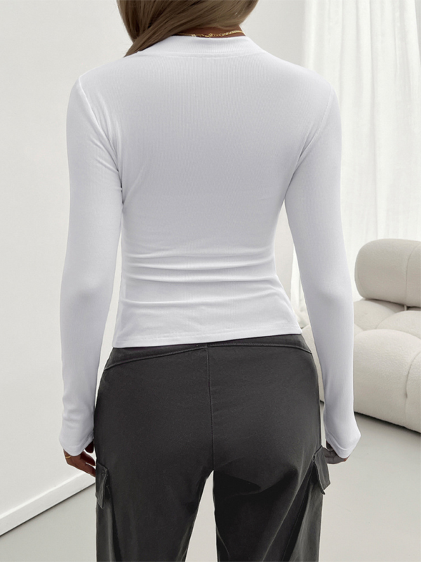 Women’s Y2k Temperament Slim Round Neck Long Sleeve Top