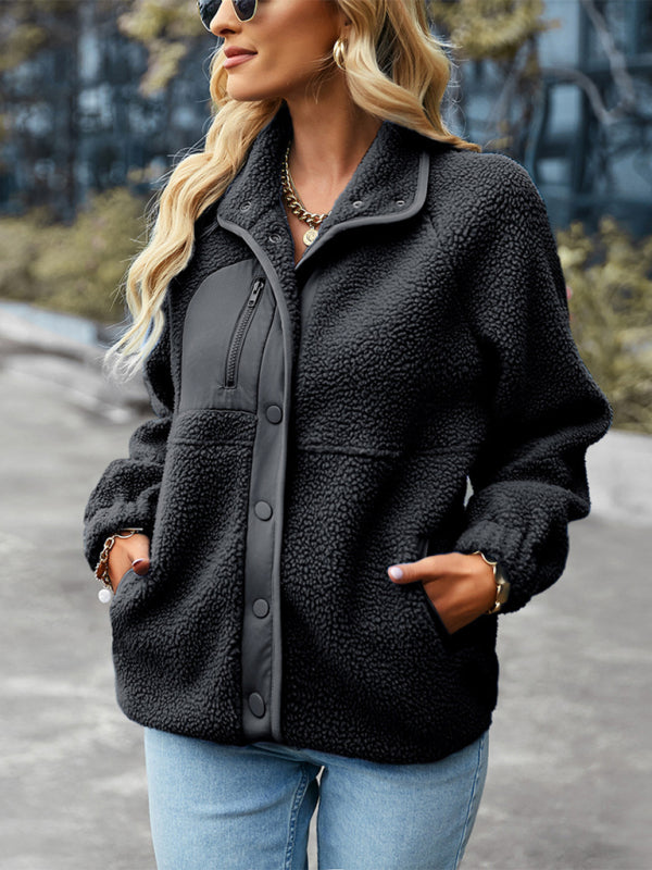 Women’s Zipper Long -Sleeved Wild Leisure Jacket